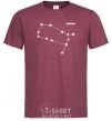 Men's T-Shirt Gemini stars burgundy фото