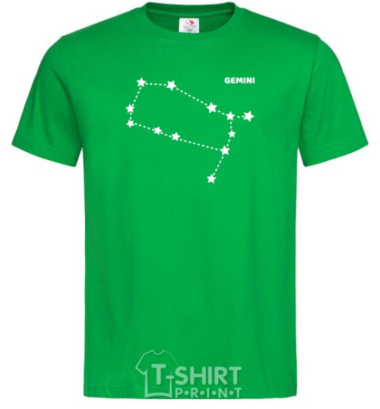 Men's T-Shirt Gemini stars kelly-green фото