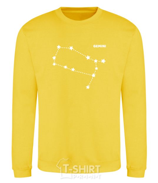 Sweatshirt Gemini stars yellow фото