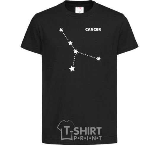 Детская футболка Cancer stars Черный фото