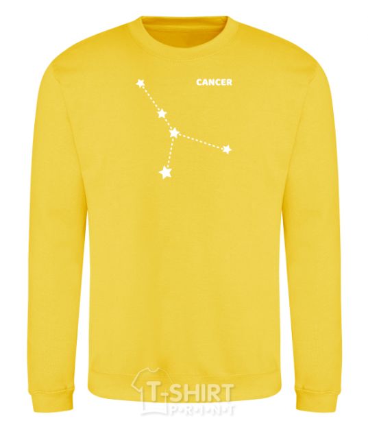 Sweatshirt Cancer stars yellow фото