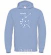 Men`s hoodie Aquarius stars sky-blue фото