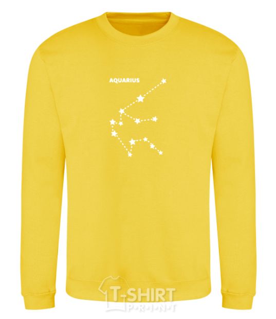 Sweatshirt Aquarius stars yellow фото