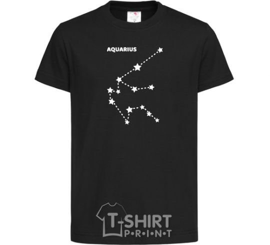 Kids T-shirt Aquarius stars black фото
