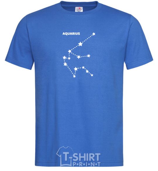 Men's T-Shirt Aquarius stars royal-blue фото