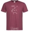 Men's T-Shirt Aquarius stars burgundy фото