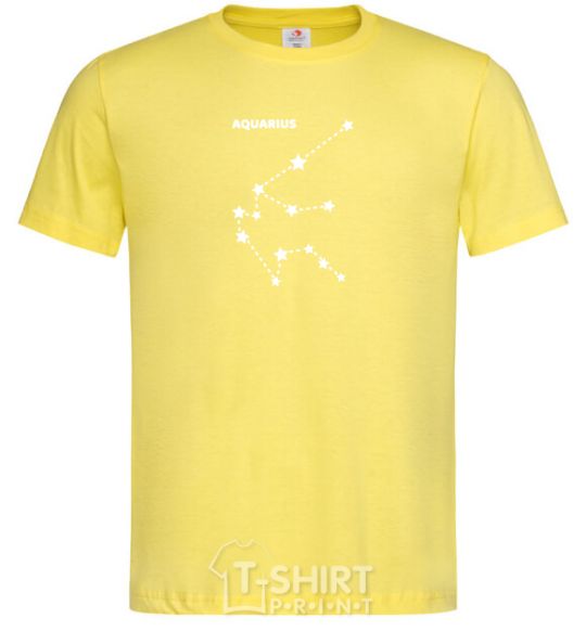 Men's T-Shirt Aquarius stars cornsilk фото