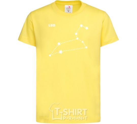 Kids T-shirt Leo stars cornsilk фото