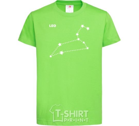 Kids T-shirt Leo stars orchid-green фото