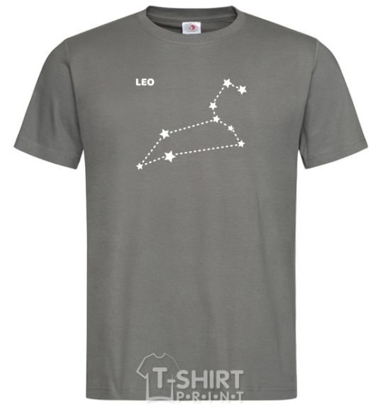 Men's T-Shirt Leo stars dark-grey фото