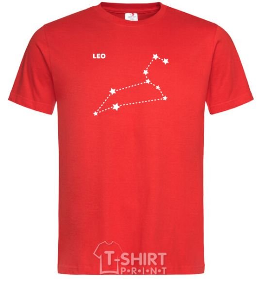 Men's T-Shirt Leo stars red фото