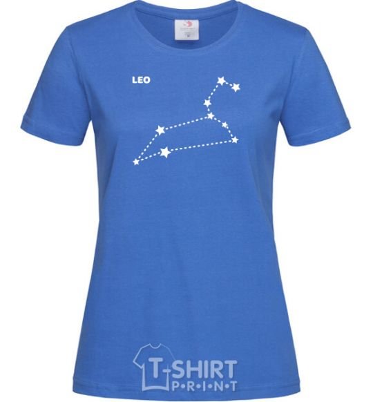Женская футболка Leo stars Ярко-синий фото