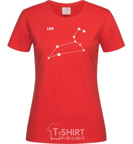 Женская футболка Leo stars Красный фото