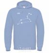 Men`s hoodie Leo stars sky-blue фото