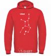 Men`s hoodie Virgo stars bright-red фото