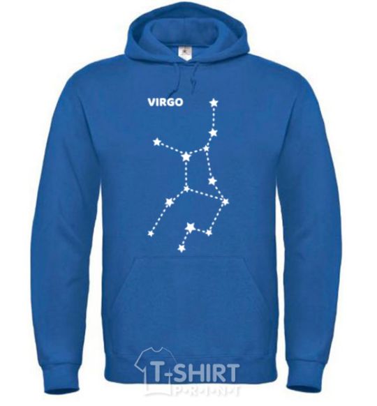 Men`s hoodie Virgo stars royal фото