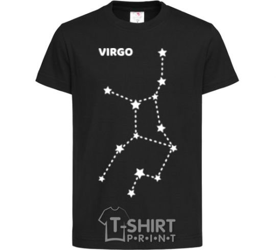 Kids T-shirt Virgo stars black фото