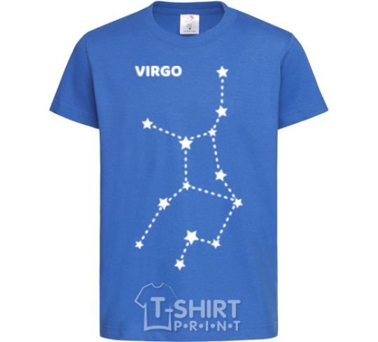 Kids T-shirt Virgo stars royal-blue фото