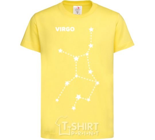 Kids T-shirt Virgo stars cornsilk фото