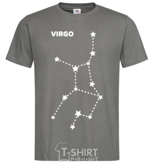 Men's T-Shirt Virgo stars dark-grey фото