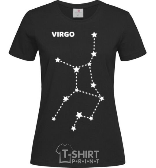 Женская футболка Virgo stars Черный фото