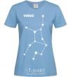 Women's T-shirt Virgo stars sky-blue фото