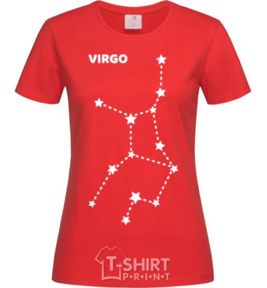 Женская футболка Virgo stars Красный фото