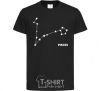 Kids T-shirt Pisces stars black фото