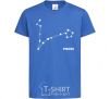 Kids T-shirt Pisces stars royal-blue фото