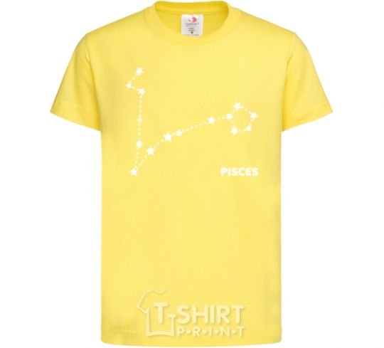 Kids T-shirt Pisces stars cornsilk фото