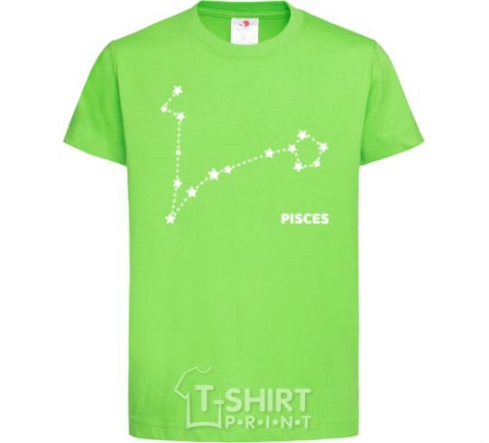 Kids T-shirt Pisces stars orchid-green фото