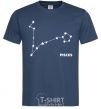 Men's T-Shirt Pisces stars navy-blue фото