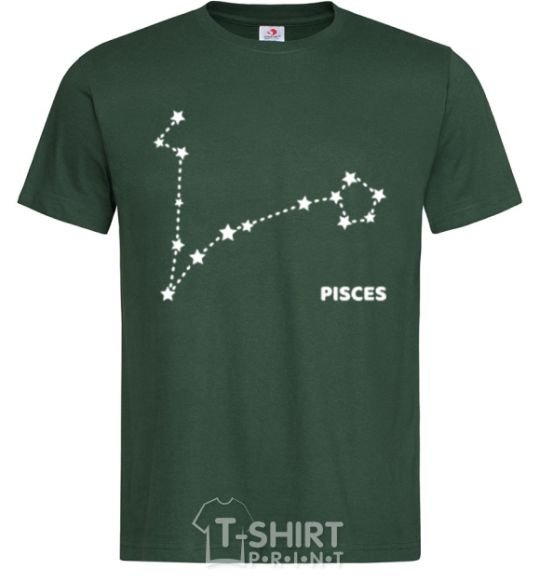 Men's T-Shirt Pisces stars bottle-green фото