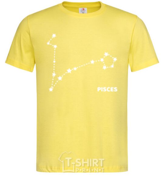 Men's T-Shirt Pisces stars cornsilk фото