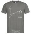 Men's T-Shirt Pisces stars dark-grey фото