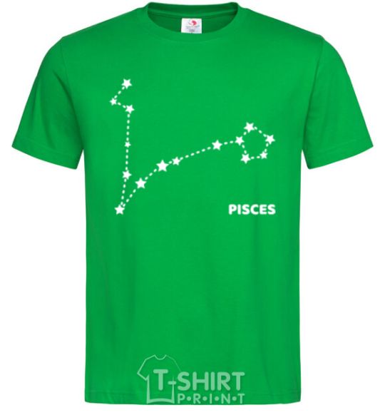 Men's T-Shirt Pisces stars kelly-green фото