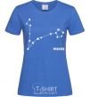 Women's T-shirt Pisces stars royal-blue фото