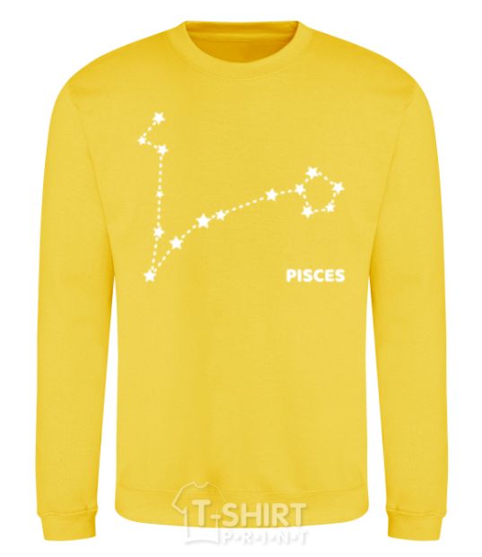 Sweatshirt Pisces stars yellow фото