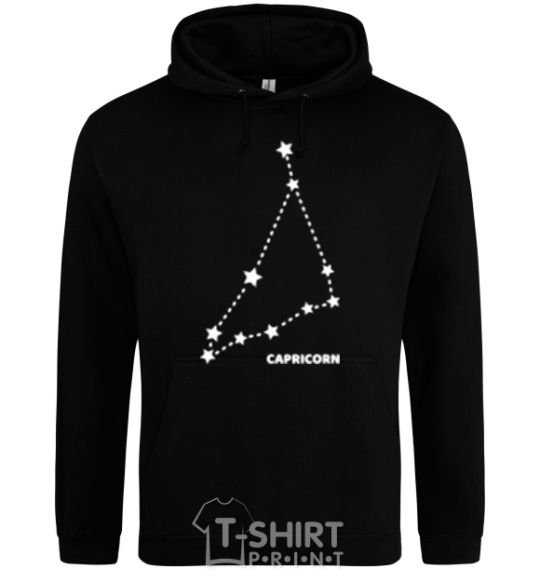 Мужская толстовка (худи) Capricorn stars Черный фото