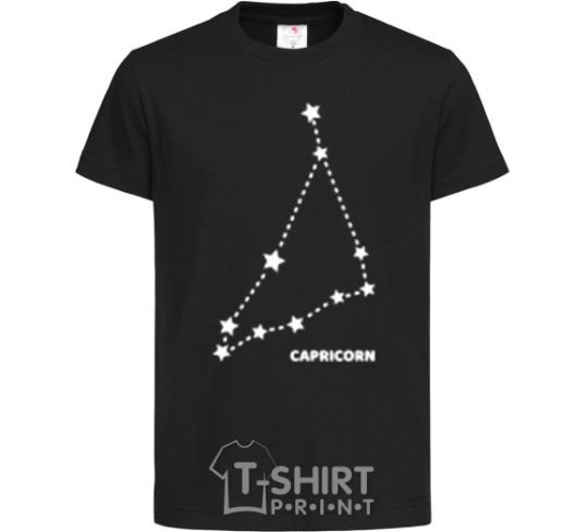 Детская футболка Capricorn stars Черный фото