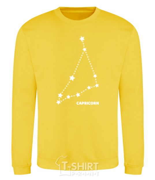 Sweatshirt Capricorn stars yellow фото