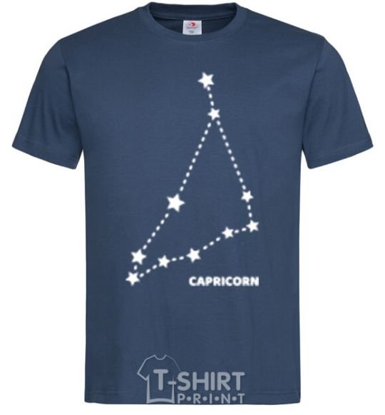 Men's T-Shirt Capricorn stars navy-blue фото