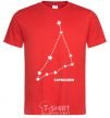 Men's T-Shirt Capricorn stars red фото