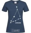 Women's T-shirt Capricorn stars navy-blue фото