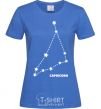 Women's T-shirt Capricorn stars royal-blue фото