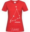Women's T-shirt Capricorn stars red фото