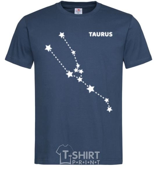 Men's T-Shirt Taurus stars navy-blue фото