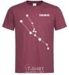 Men's T-Shirt Taurus stars burgundy фото