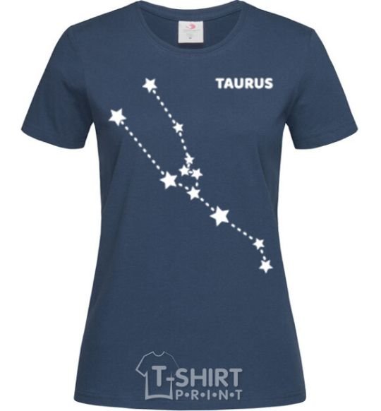 Women's T-shirt Taurus stars navy-blue фото