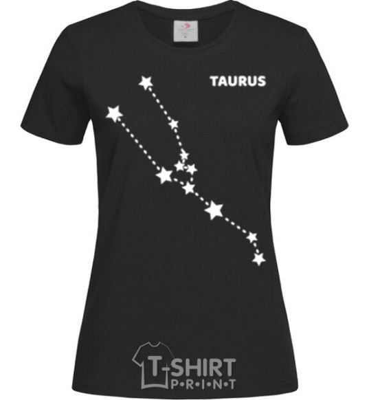 Women's T-shirt Taurus stars black фото